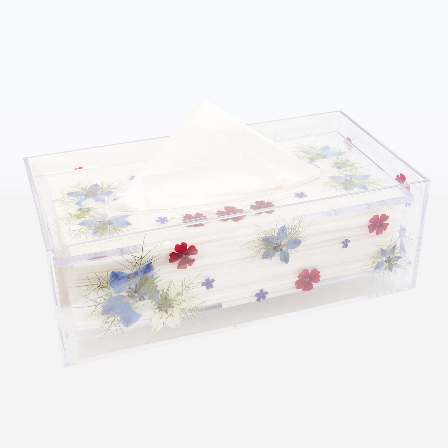 押し花 ティッシュケース 大