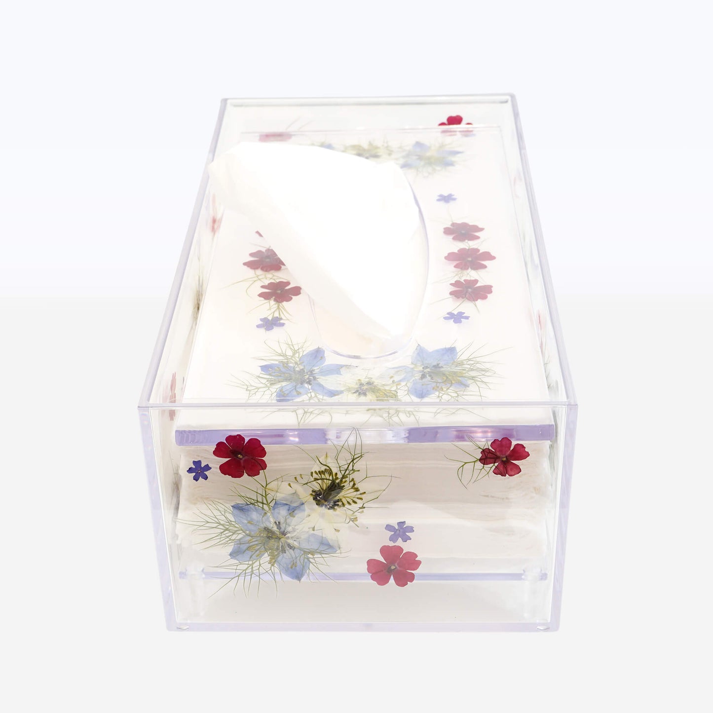 押し花 ティッシュケース 大