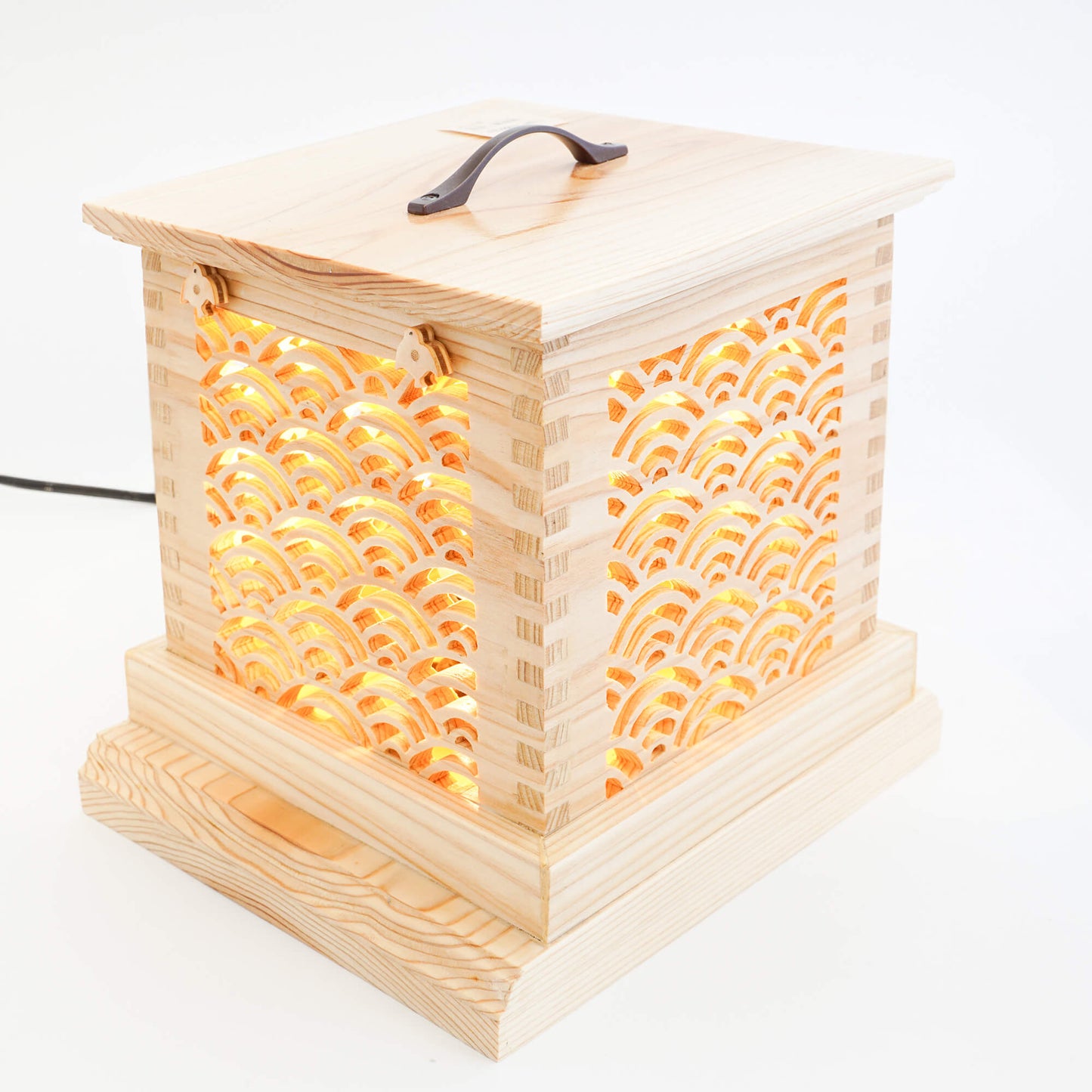 すきま屋 行灯~青海波に浜千鳥~ ライト(コンセント式)付